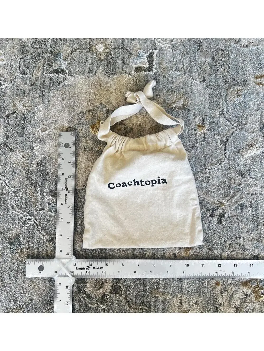 Coachtopia Coach Small Cotton Drawstring Dust Bag Cream Authentic 7.5